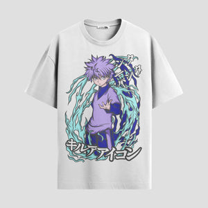 Playera urbana de anime y gaming ExtraLife MX, corte Standard Fit unisex ligero y transpirable en color Deep Black y Pure White, ropa de uso diario para gym y casual.