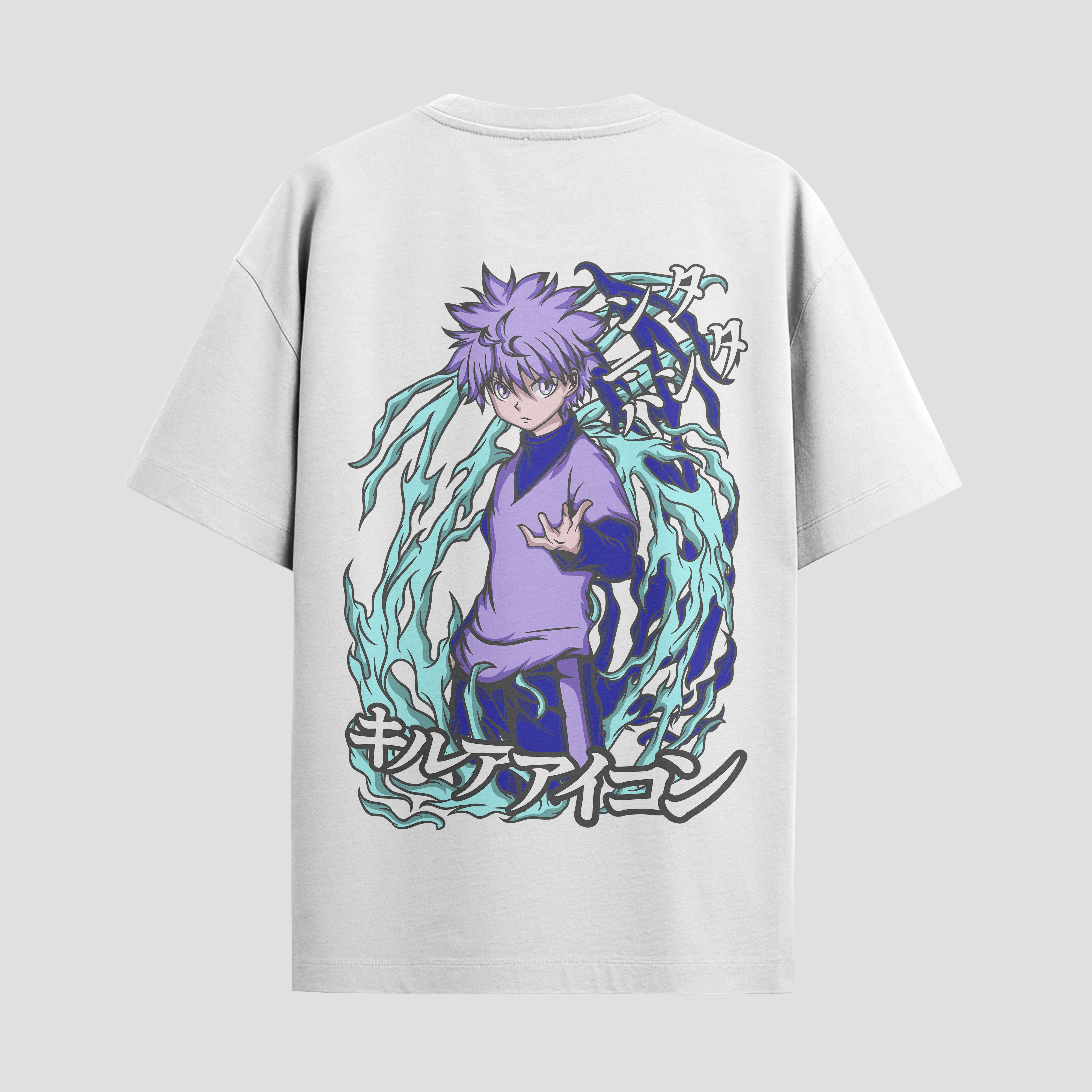 Playera urbana de anime y gaming ExtraLife MX, corte Standard Fit unisex ligero y transpirable en color Deep Black y Pure White, ropa de uso diario para gym y casual.