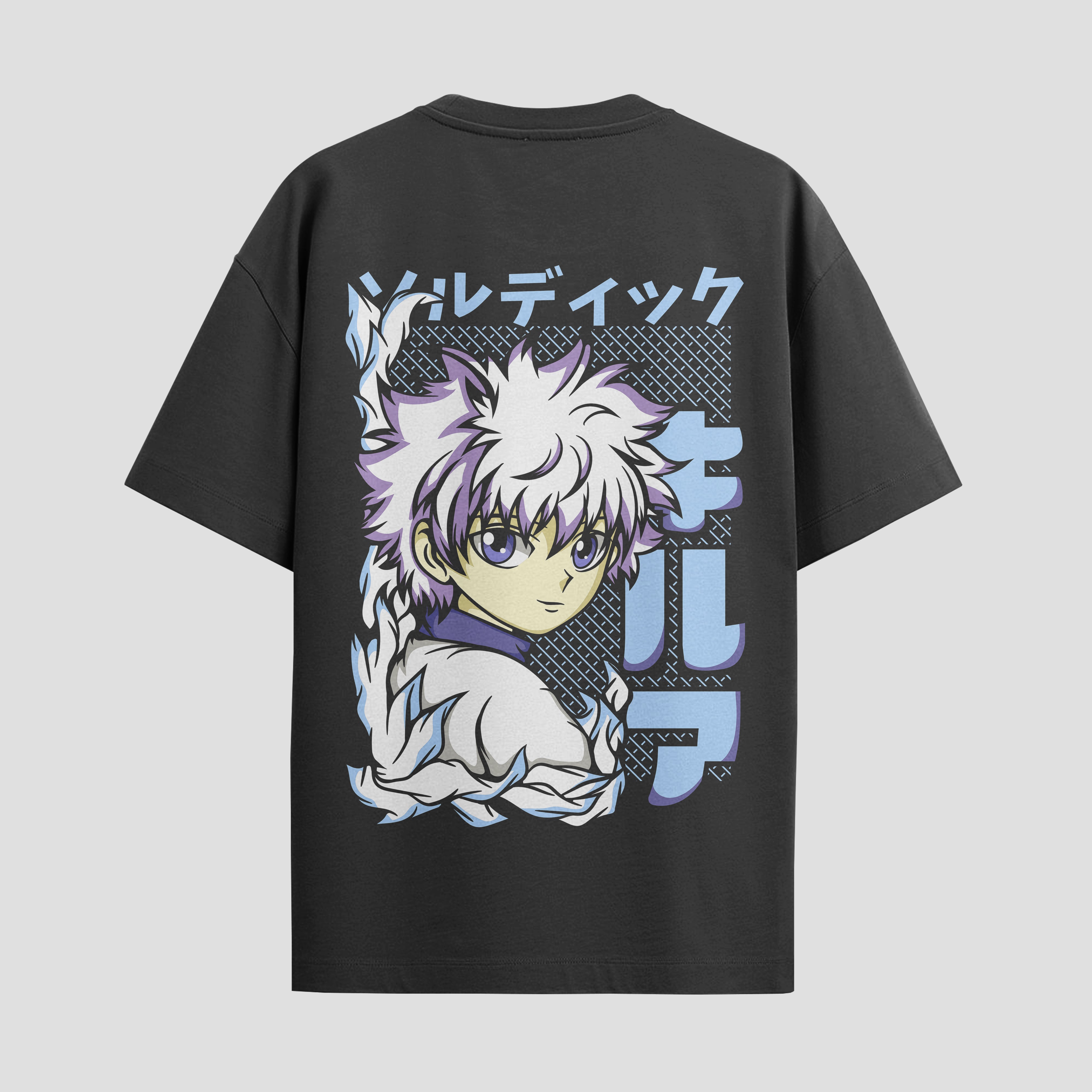 Playera urbana de anime y gaming ExtraLife MX, corte Standard Fit unisex ligero y transpirable en color Deep Black y Pure White, ropa de uso diario para gym y casual.