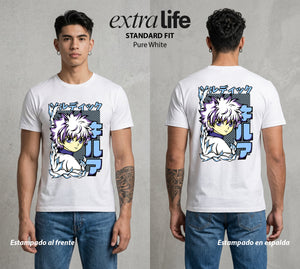 La Prueba del Cazador | El Asesino del Rayo #01718 - Playera Classic Premium | Pure White - Foto en modelo