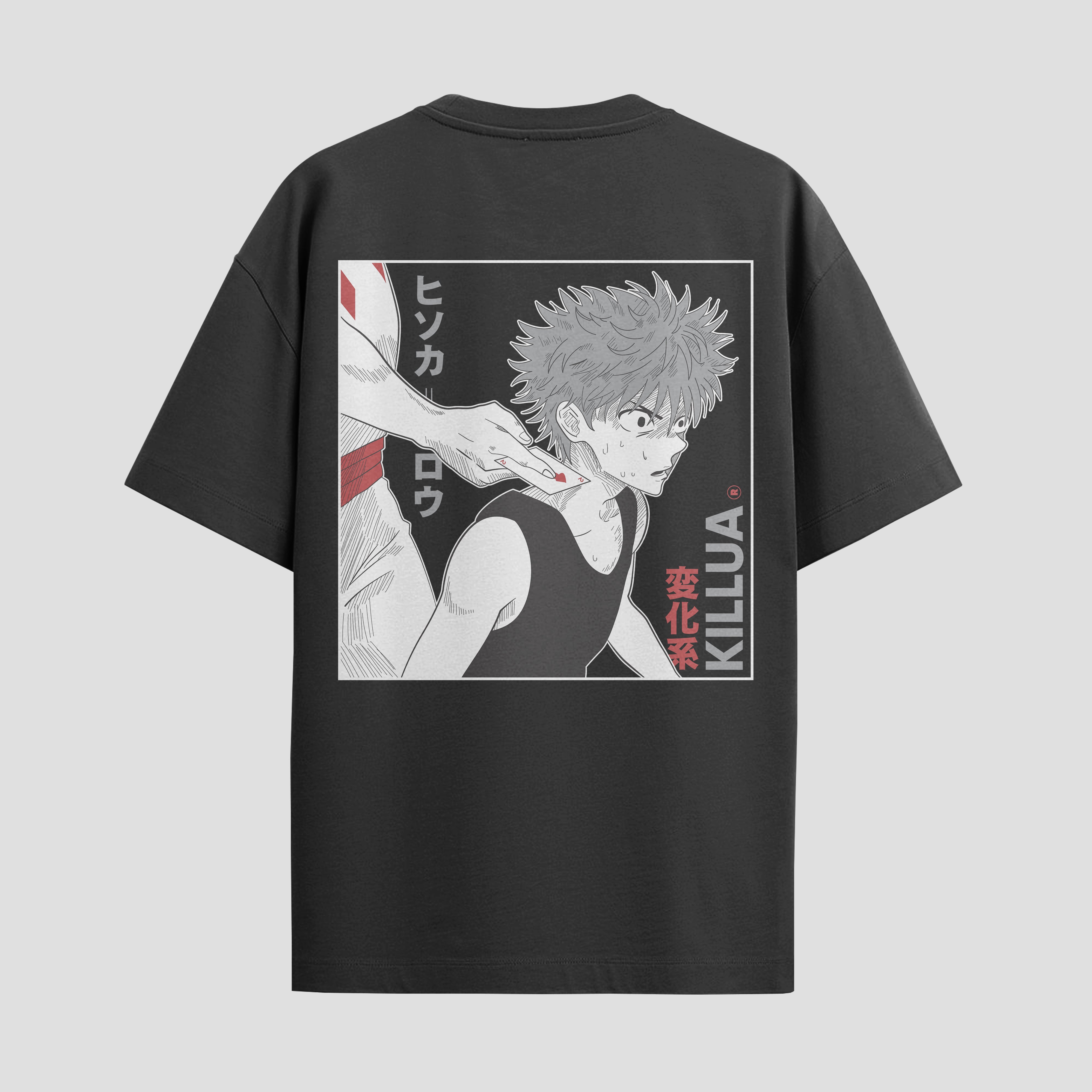 Playera urbana de anime y gaming ExtraLife MX, corte Standard Fit unisex ligero y transpirable en color Deep Black y Pure White, ropa de uso diario para gym y casual.