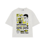 Playera streetwear premium de anime y gaming ExtraLife MX, corte oversized drop shoulder ligero y fresco en color Deep Black y Off-White, moda urbana mexicana de culto.