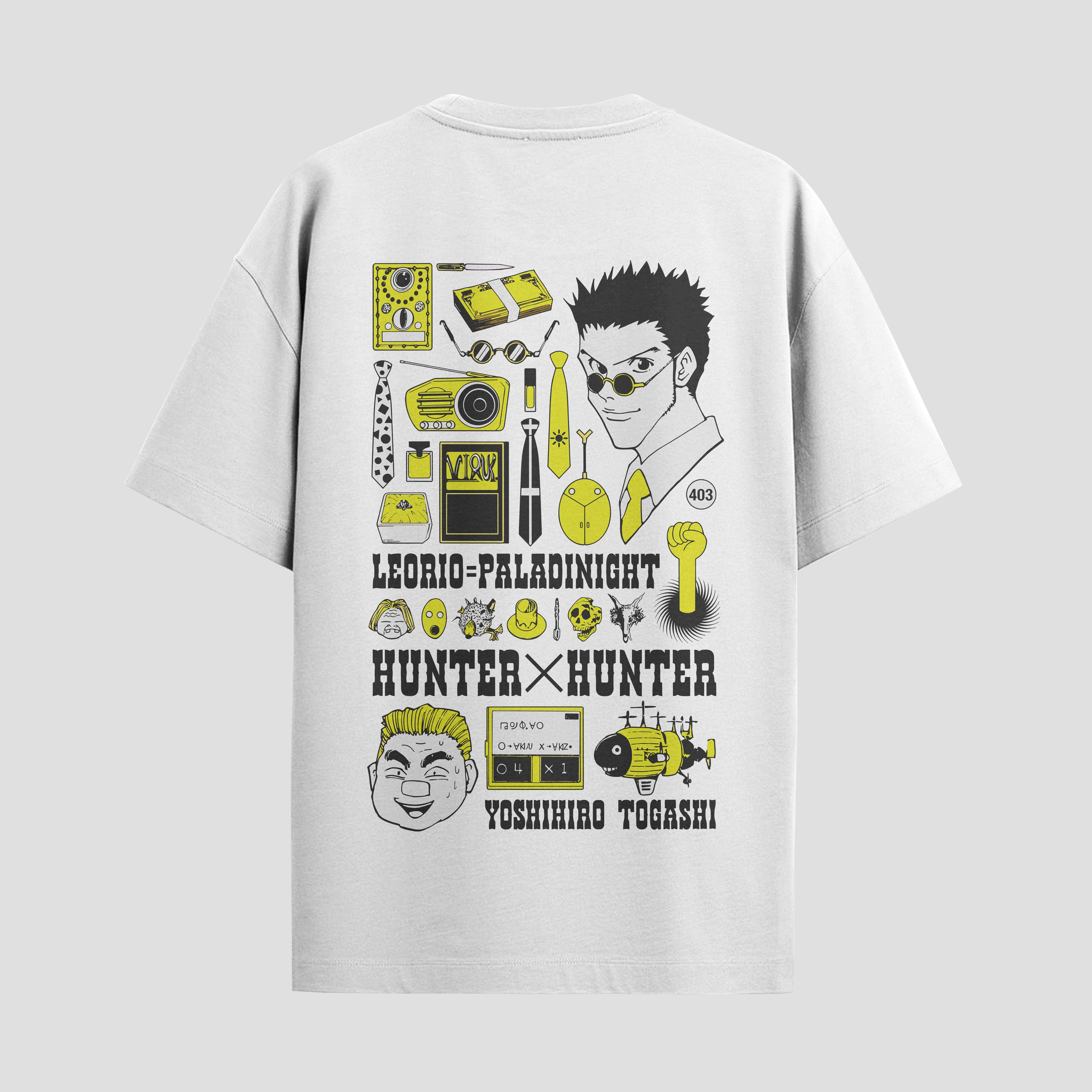 Playera urbana de anime y gaming ExtraLife MX, corte Standard Fit unisex ligero y transpirable en color Deep Black y Pure White, ropa de uso diario para gym y casual.