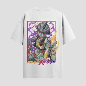 Playera urbana de anime y gaming ExtraLife MX, corte Standard Fit unisex ligero y transpirable en color Deep Black y Pure White, ropa de uso diario para gym y casual.