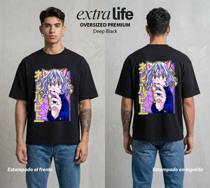 La Prueba del Cazador | La Guardia del Hormiga #01729 - Playera Oversized Premium | Deep Black - Foto en modelo