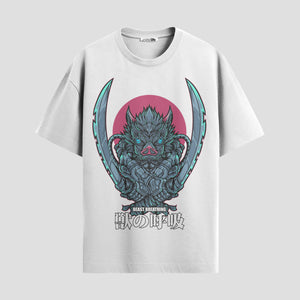 Playera urbana de anime y gaming ExtraLife MX, corte Standard Fit unisex ligero y transpirable en color Deep Black y Pure White, ropa de uso diario para gym y casual.
