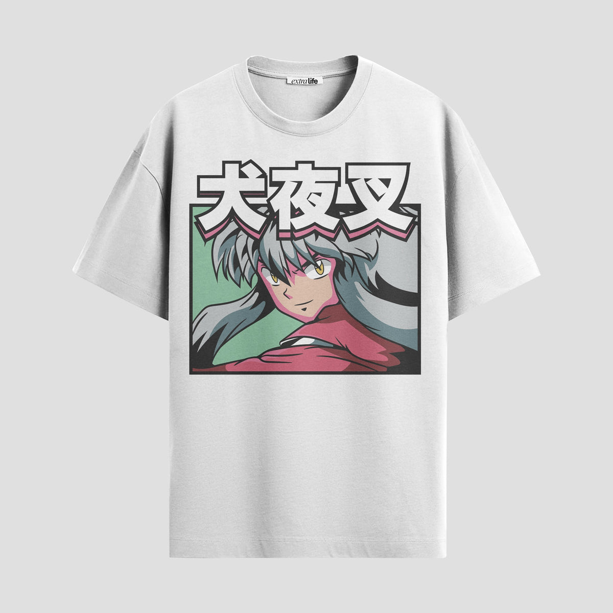 Playera urbana de anime y gaming ExtraLife MX, corte Classic Premium unisex ligero y transpirable en color Deep Black y Pure White, ropa de uso diario para gym y casual.