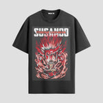 Playera urbana de anime y gaming ExtraLife MX, corte Standard Fit unisex ligero y transpirable en color Deep Black y Pure White, ropa de uso diario para gym y casual.