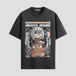 Playera urbana de anime y gaming ExtraLife MX, corte Standard Fit unisex ligero y transpirable en color Deep Black y Pure White, ropa de uso diario para gym y casual.