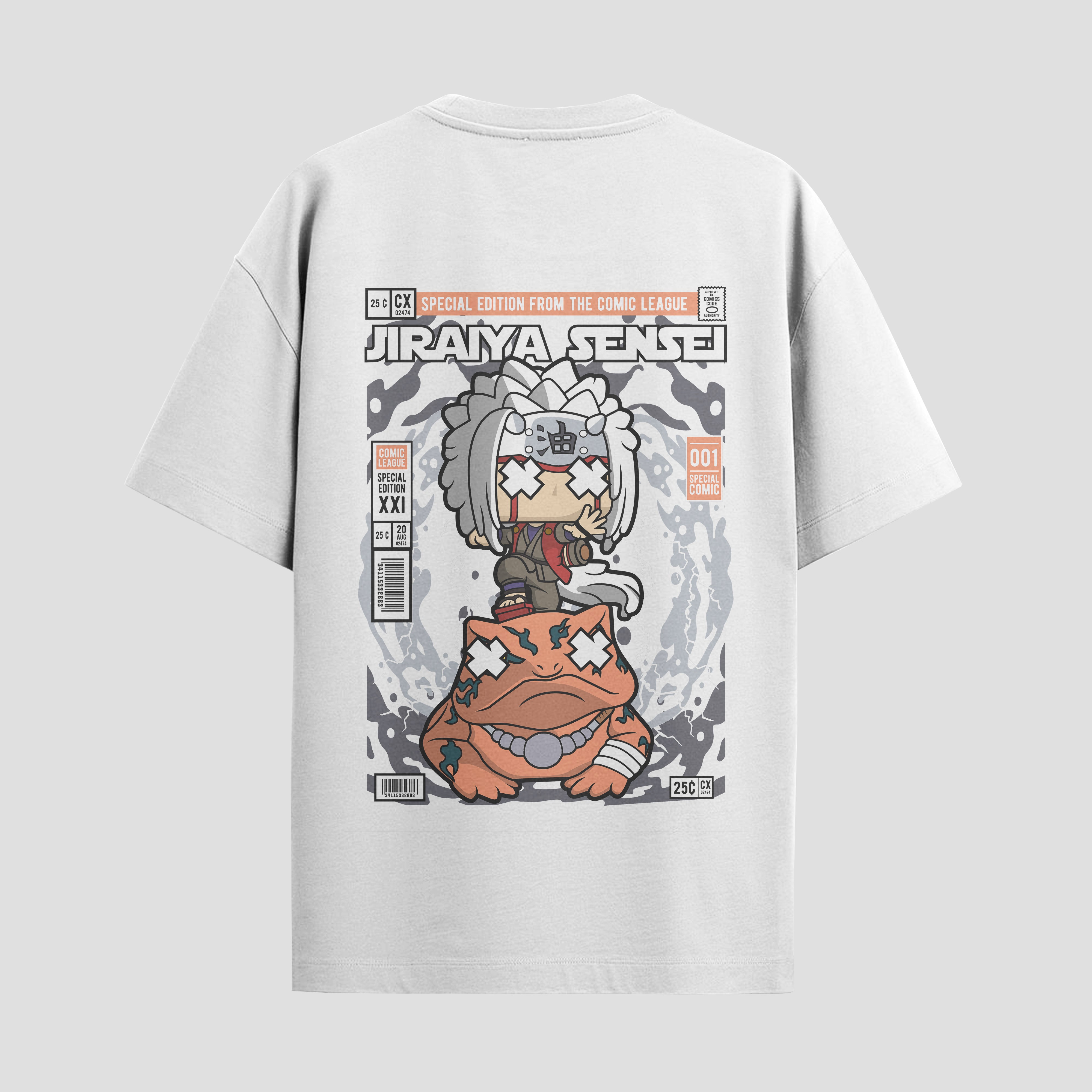 Playera urbana de anime y gaming ExtraLife MX, corte Standard Fit unisex ligero y transpirable en color Deep Black y Pure White, ropa de uso diario para gym y casual.