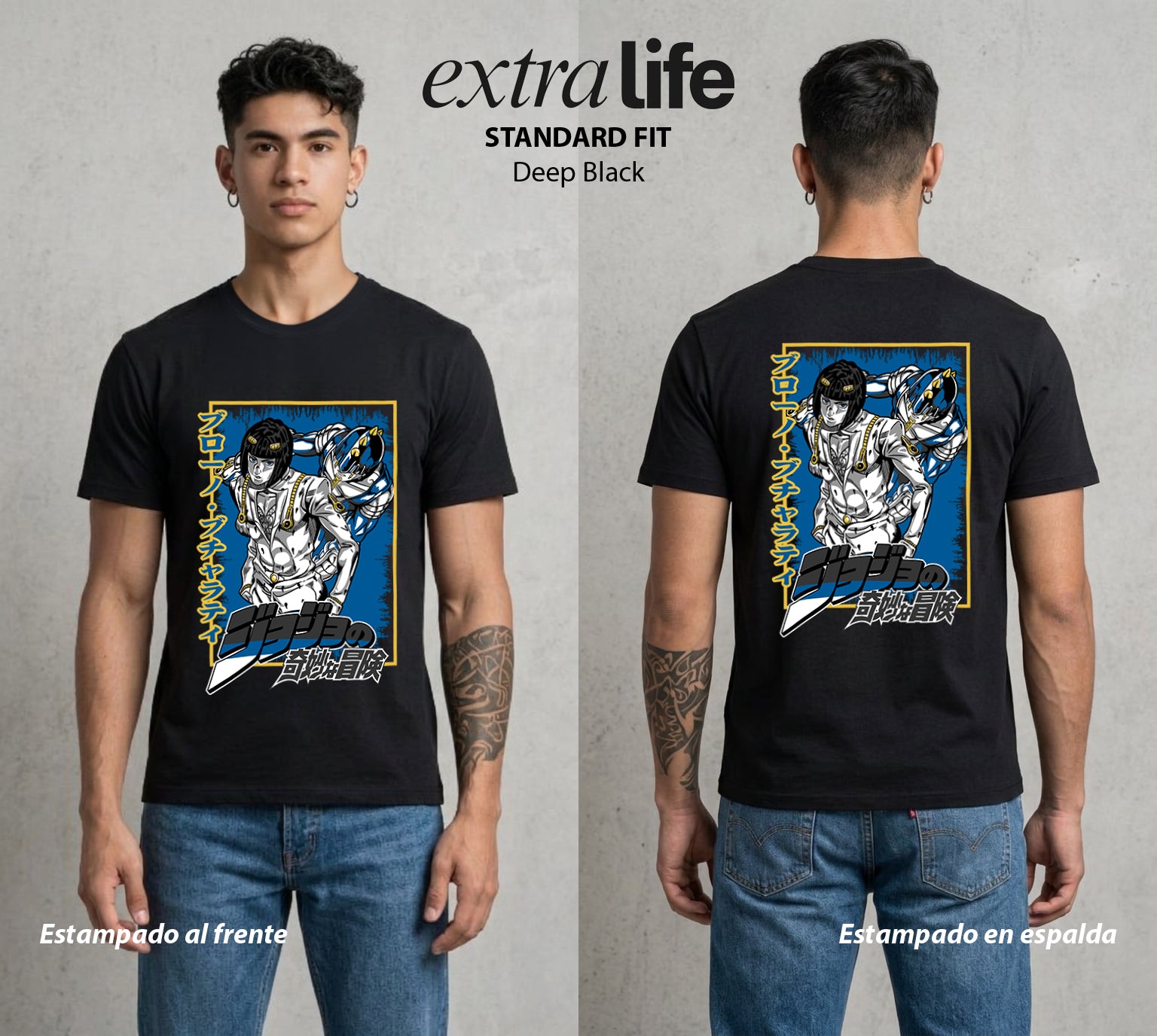 La Extrana Aventura | La Cremallera del Bien #01743 - Playera Standard Fit | Deep Black - Foto en modelo