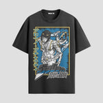Playera urbana de anime y gaming ExtraLife MX, corte Standard Fit unisex ligero y transpirable en color Deep Black y Pure White, ropa de uso diario para gym y casual.