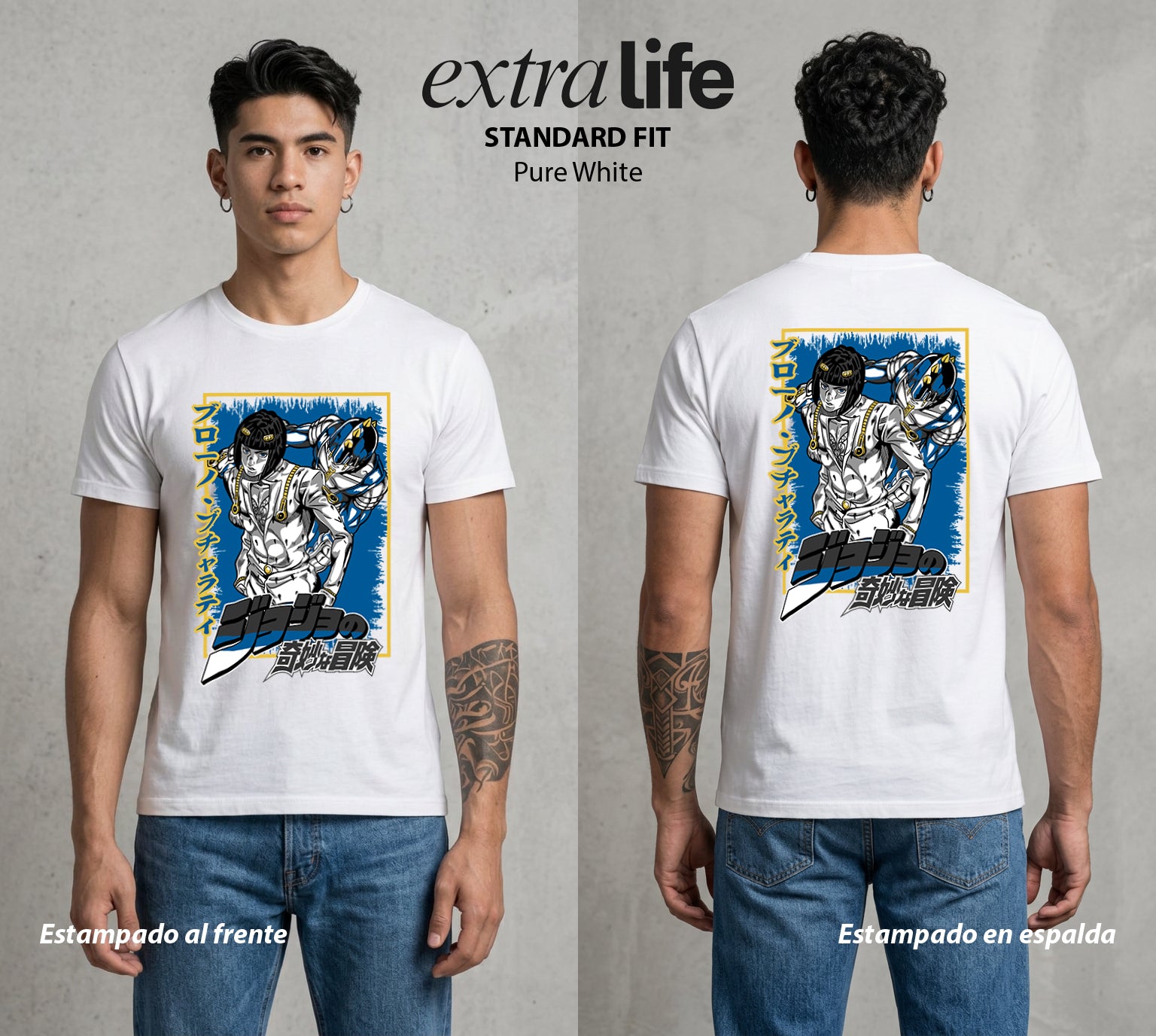 La Extrana Aventura | La Cremallera del Bien #01743 - Playera Standard Fit | Pure White - Foto en modelo
