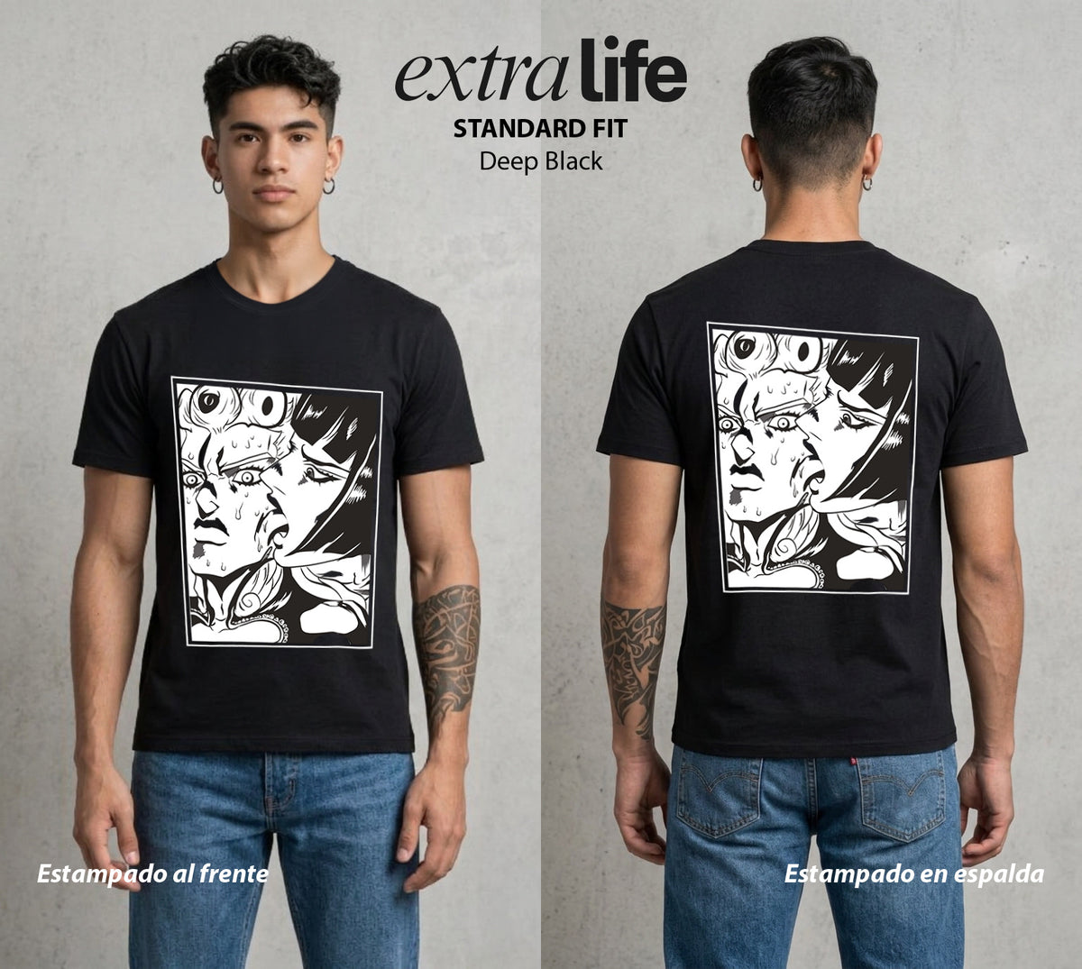 La Extrana Aventura | El Sueño Dorado #01751 - Playera Classic Premium | Deep Black - Foto en modelo