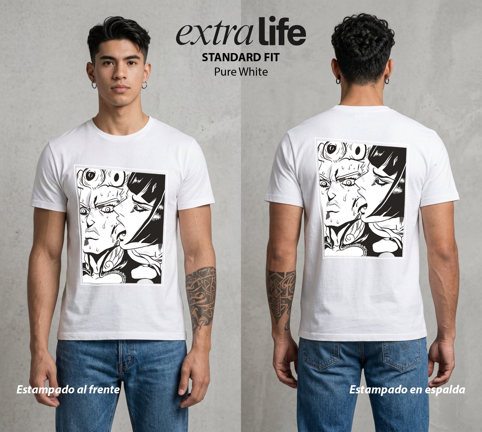 La Extrana Aventura | El Sueño Dorado #01751 - Playera Standard Fit | Pure White - Foto en modelo