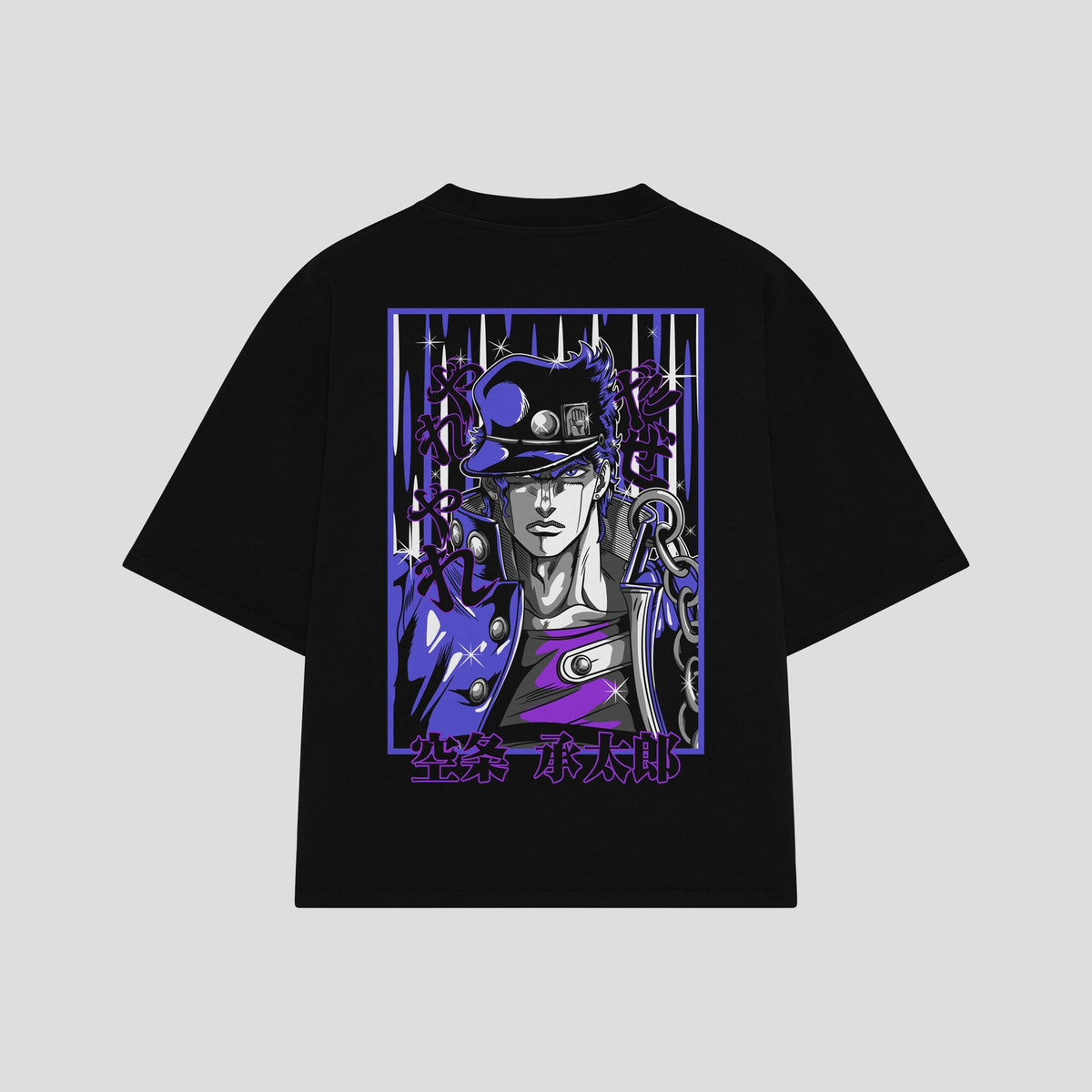 Playera streetwear premium de anime y gaming ExtraLife MX, corte oversized drop shoulder ligero y fresco en color Deep Black y Off-White, moda urbana mexicana de culto.