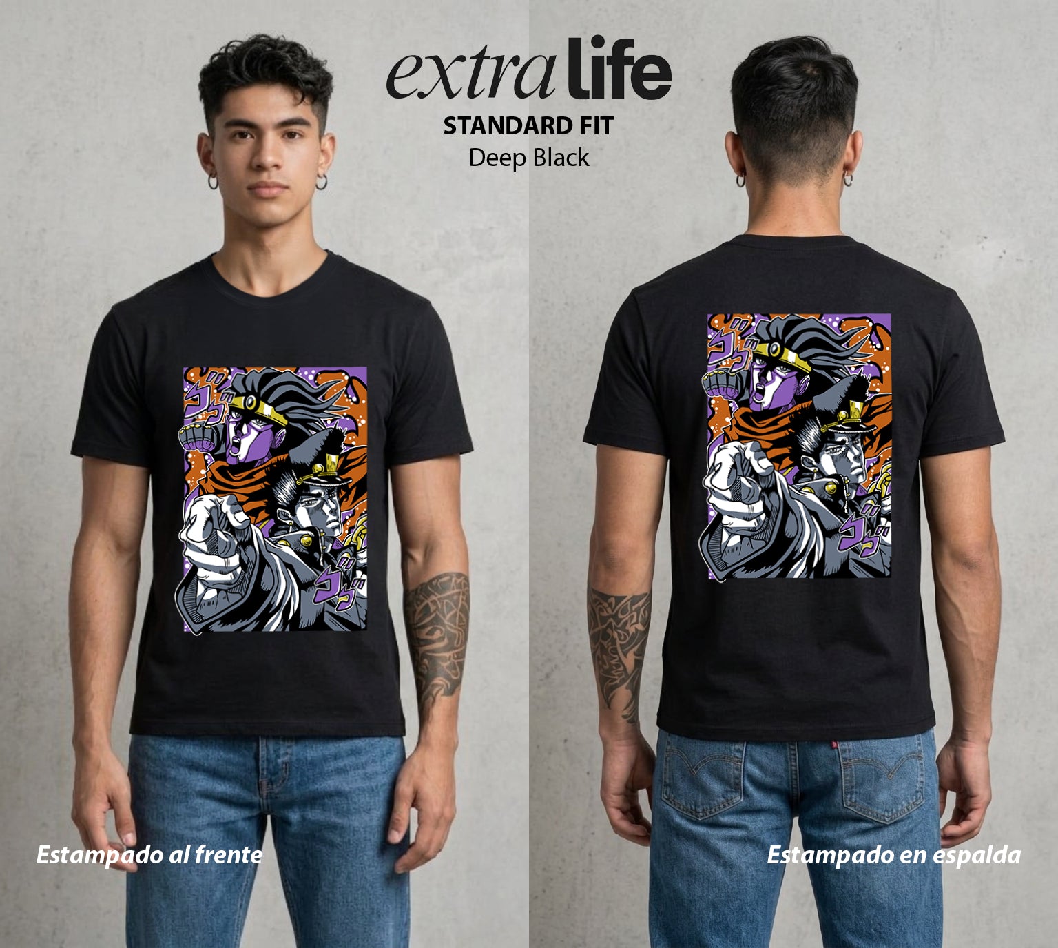 La Extrana Aventura | El Gordo del Destino #01766 - Playera Standard Fit | Deep Black - Foto en modelo