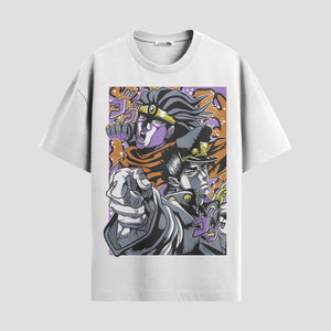 Playera urbana de anime y gaming ExtraLife MX, corte Standard Fit unisex ligero y transpirable en color Deep Black y Pure White, ropa de uso diario para gym y casual.