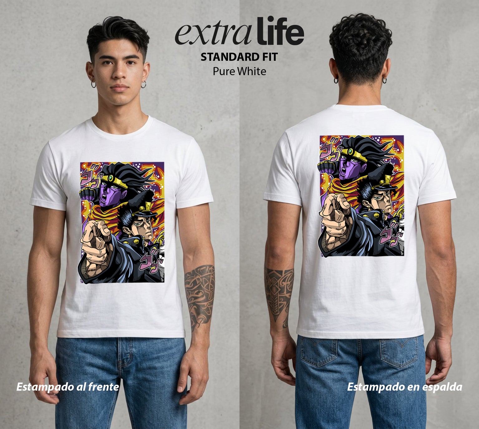 La Extrana Aventura | ORA ORA ORA #01768 - Playera Standard Fit | Pure White - Foto en modelo