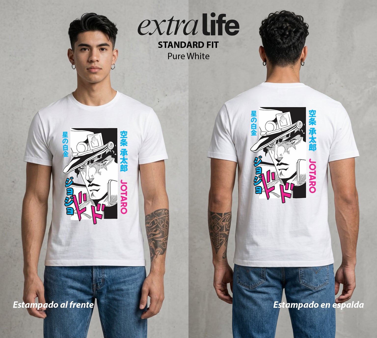 La Extrana Aventura | El Tiempo Detenido #01772 - Playera Standard Fit | Pure White - Foto en modelo