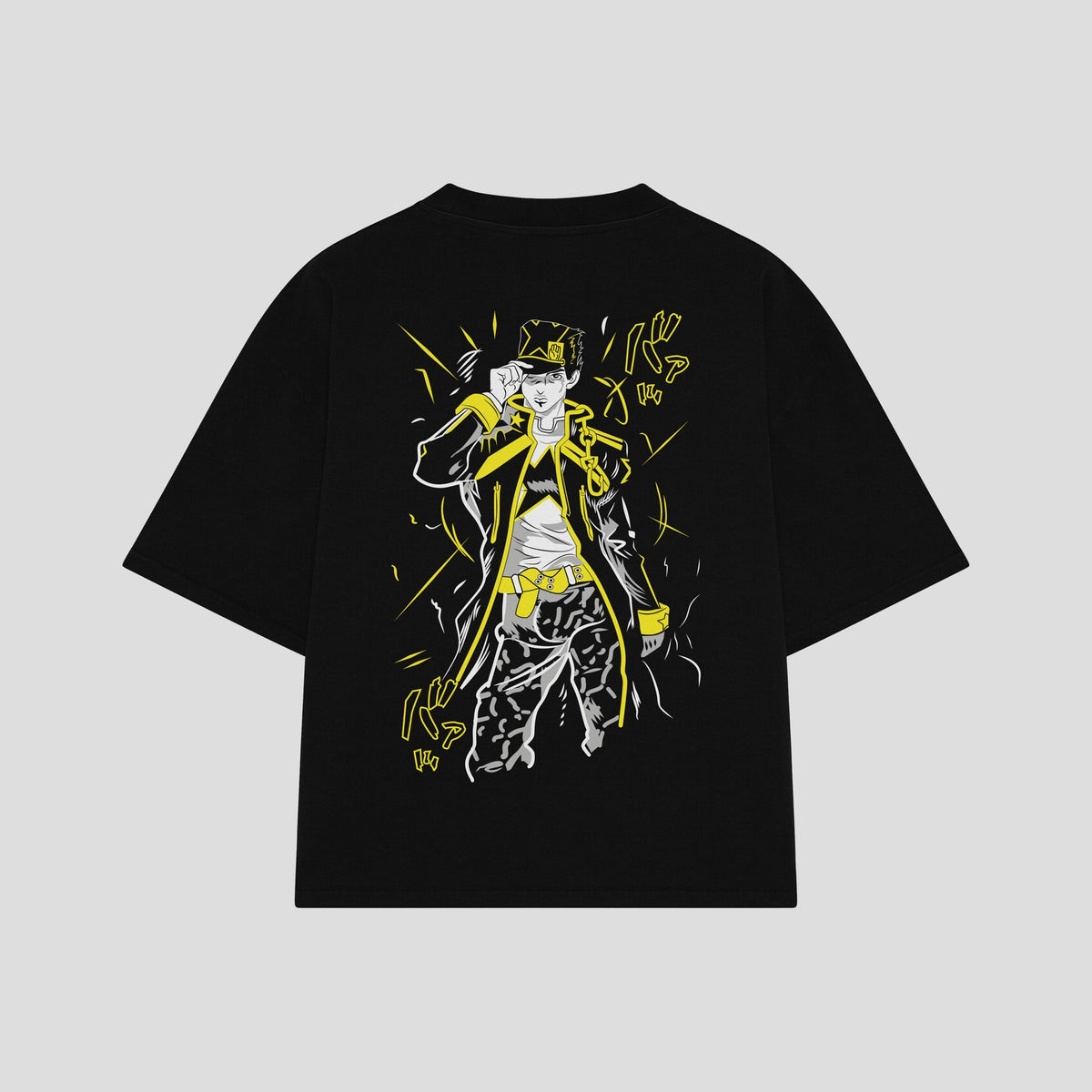 Playera streetwear premium de anime y gaming ExtraLife MX, corte oversized drop shoulder ligero y fresco en color Deep Black y Off-White, moda urbana mexicana de culto.