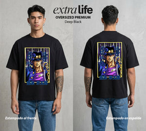 La Extrana Aventura | El Tiempo Detenido #01775 - Playera Oversized Premium | Deep Black - Foto en modelo