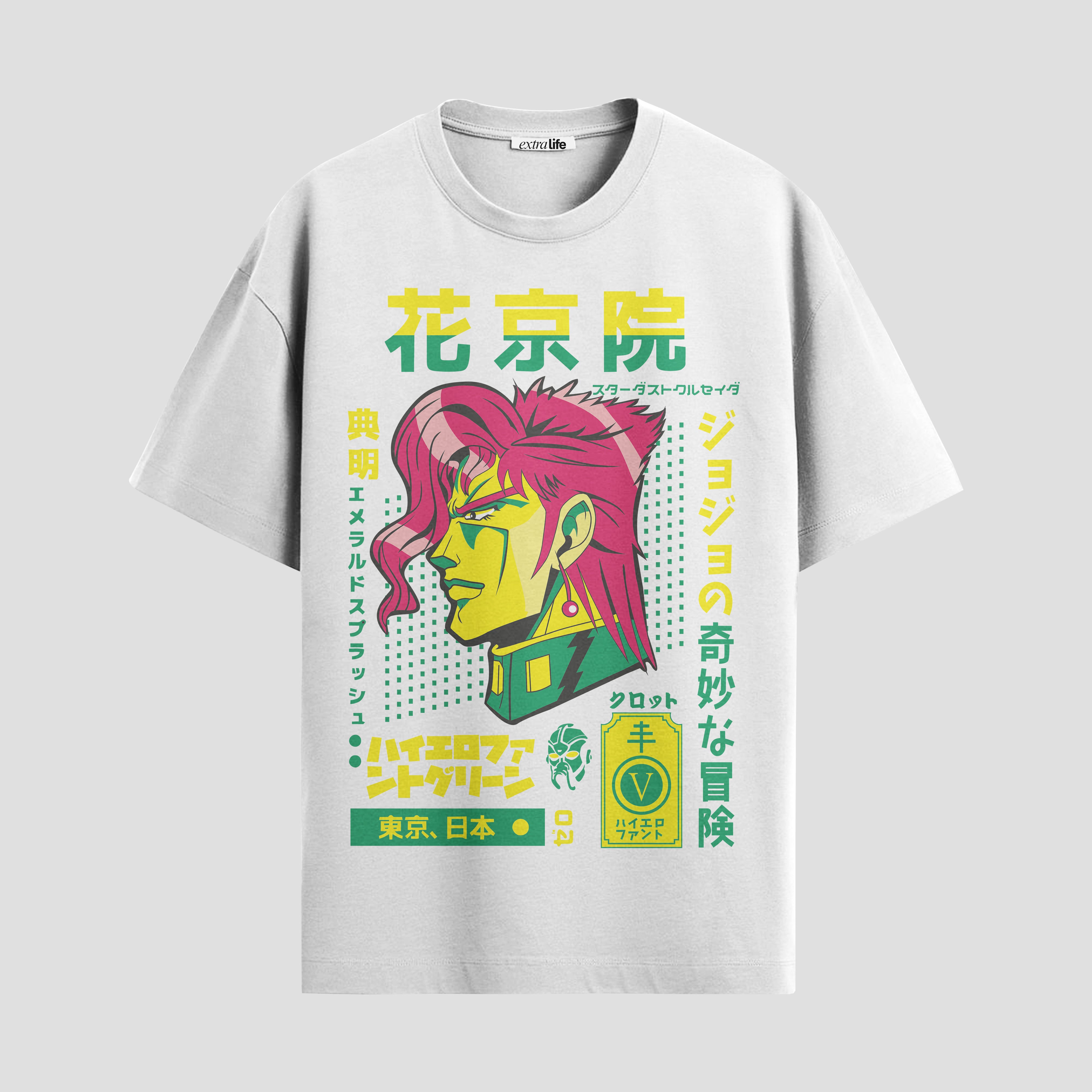 Playera urbana de anime y gaming ExtraLife MX, corte Standard Fit unisex ligero y transpirable en color Deep Black y Pure White, ropa de uso diario para gym y casual.