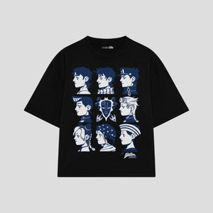 Playera streetwear premium de anime y gaming ExtraLife MX, corte oversized drop shoulder ligero y fresco en color Deep Black y Off-White, moda urbana mexicana de culto.