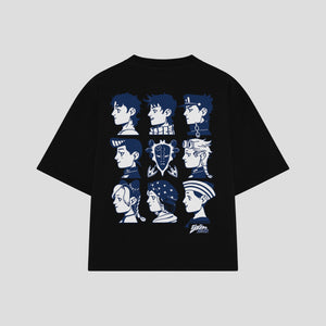 Playera streetwear premium de anime y gaming ExtraLife MX, corte oversized drop shoulder ligero y fresco en color Deep Black y Off-White, moda urbana mexicana de culto.