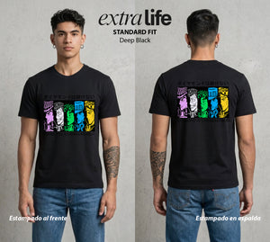 La Extrana Aventura | El Diamante Inquebrantable #01786 - Playera Standard Fit | Deep Black - Foto en modelo