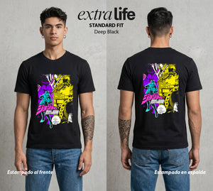 La Extrana Aventura | ORA ORA ORA #01792 - Playera Standard Fit | Deep Black - Foto en modelo