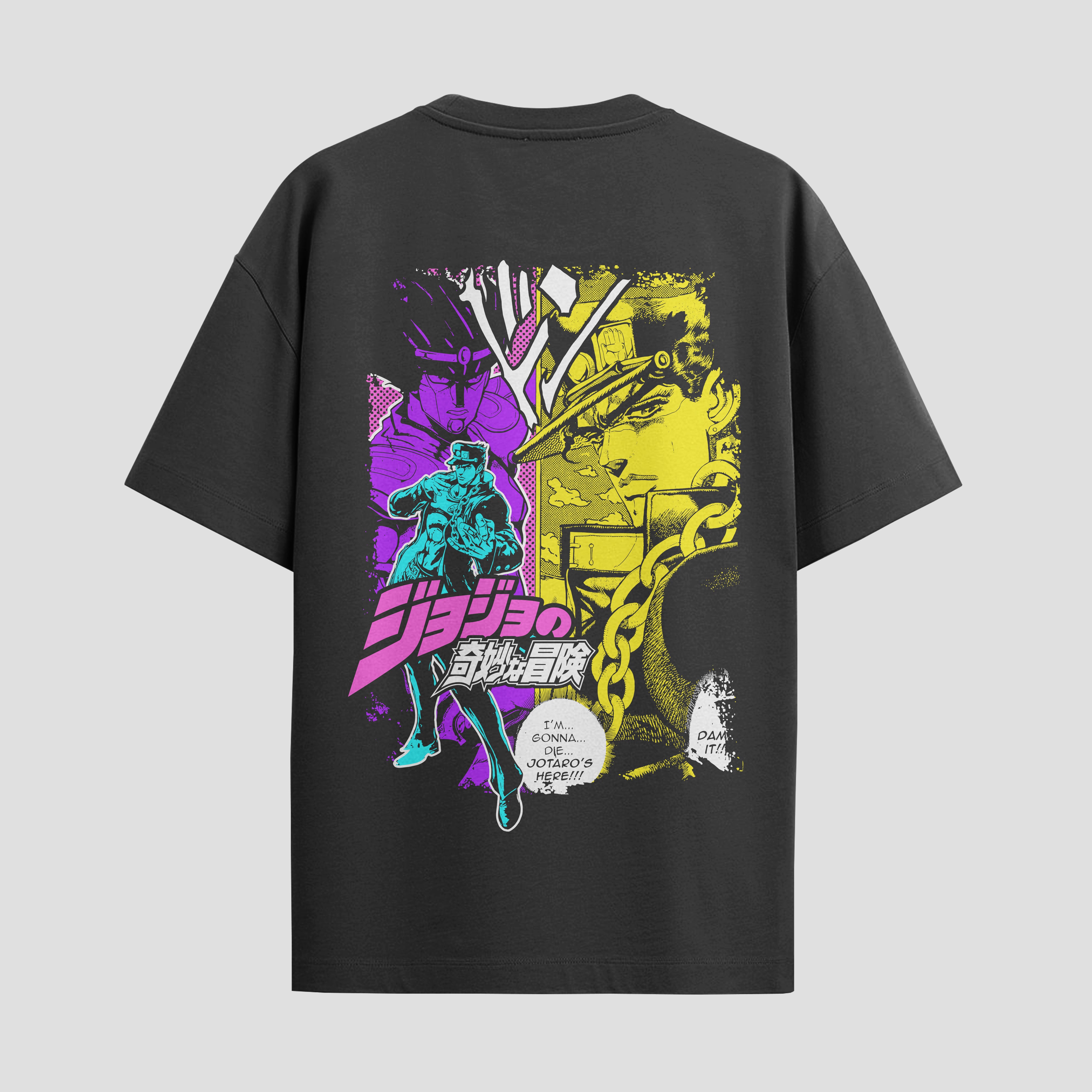 Playera urbana de anime y gaming ExtraLife MX, corte Standard Fit unisex ligero y transpirable en color Deep Black y Pure White, ropa de uso diario para gym y casual.