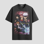 Playera urbana de anime y gaming ExtraLife MX, corte Standard Fit unisex ligero y transpirable en color Deep Black y Pure White, ropa de uso diario para gym y casual.