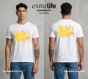 El Arte de las Maldiciones | El Mejor Amigo #01800 - Playera Standard Fit | Pure White - Foto en modelo