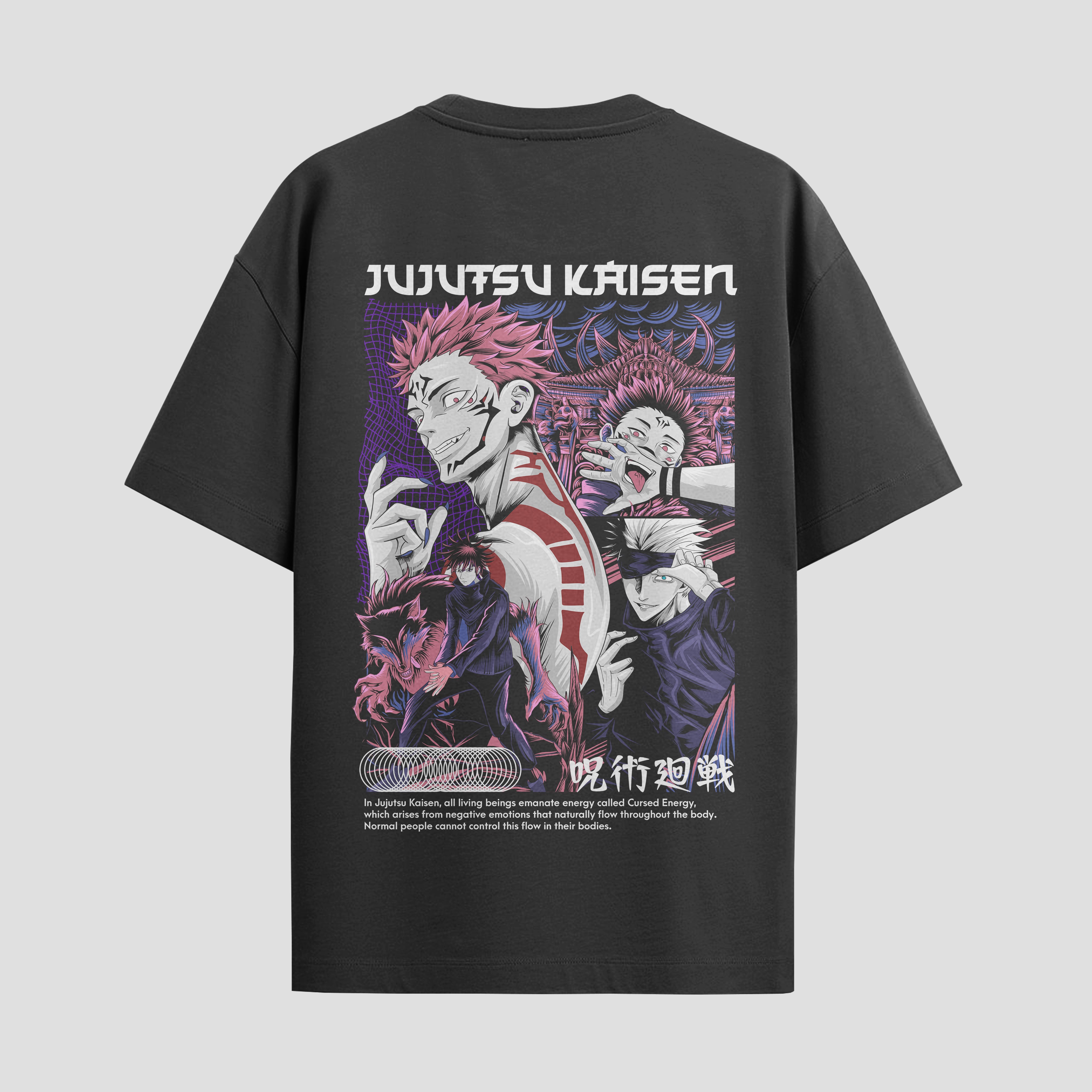 Playera urbana de anime y gaming ExtraLife MX, corte Standard Fit unisex ligero y transpirable en color Deep Black y Pure White, ropa de uso diario para gym y casual.