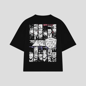 Playera streetwear premium de anime y gaming ExtraLife MX, corte oversized drop shoulder ligero y fresco en color Deep Black y Off-White, moda urbana mexicana de culto.