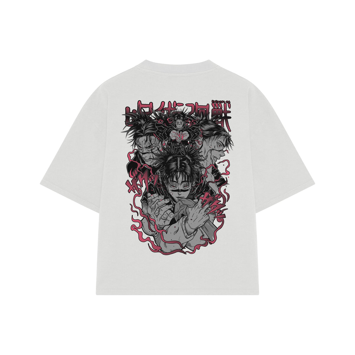 Playera streetwear premium de anime y gaming ExtraLife MX, corte oversized drop shoulder ligero y fresco en color Deep Black y Off-White, moda urbana mexicana de culto.