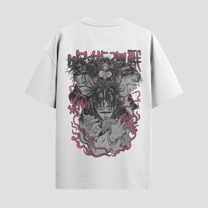 Playera urbana de anime y gaming ExtraLife MX, corte Standard Fit unisex ligero y transpirable en color Deep Black y Pure White, ropa de uso diario para gym y casual.