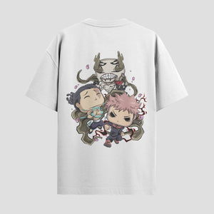 Playera urbana de anime y gaming ExtraLife MX, corte Standard Fit unisex ligero y transpirable en color Deep Black y Pure White, ropa de uso diario para gym y casual.