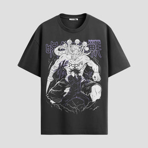 Playera urbana de anime y gaming ExtraLife MX, corte Standard Fit unisex ligero y transpirable en color Deep Black y Pure White, ropa de uso diario para gym y casual.