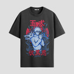 Playera urbana de anime y gaming ExtraLife MX, corte Standard Fit unisex ligero y transpirable en color Deep Black y Pure White, ropa de uso diario para gym y casual.