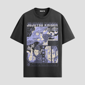 Playera urbana de anime y gaming ExtraLife MX, corte Standard Fit unisex ligero y transpirable en color Deep Black y Pure White, ropa de uso diario para gym y casual.