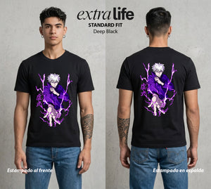 El Arte de las Maldiciones | El Mas Fuerte #01826 - Playera Standard Fit | Deep Black - Foto en modelo