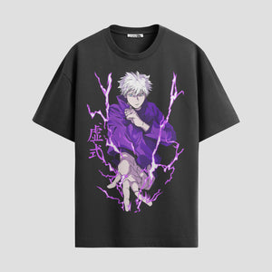 Playera urbana de anime y gaming ExtraLife MX, corte Standard Fit unisex ligero y transpirable en color Deep Black y Pure White, ropa de uso diario para gym y casual.
