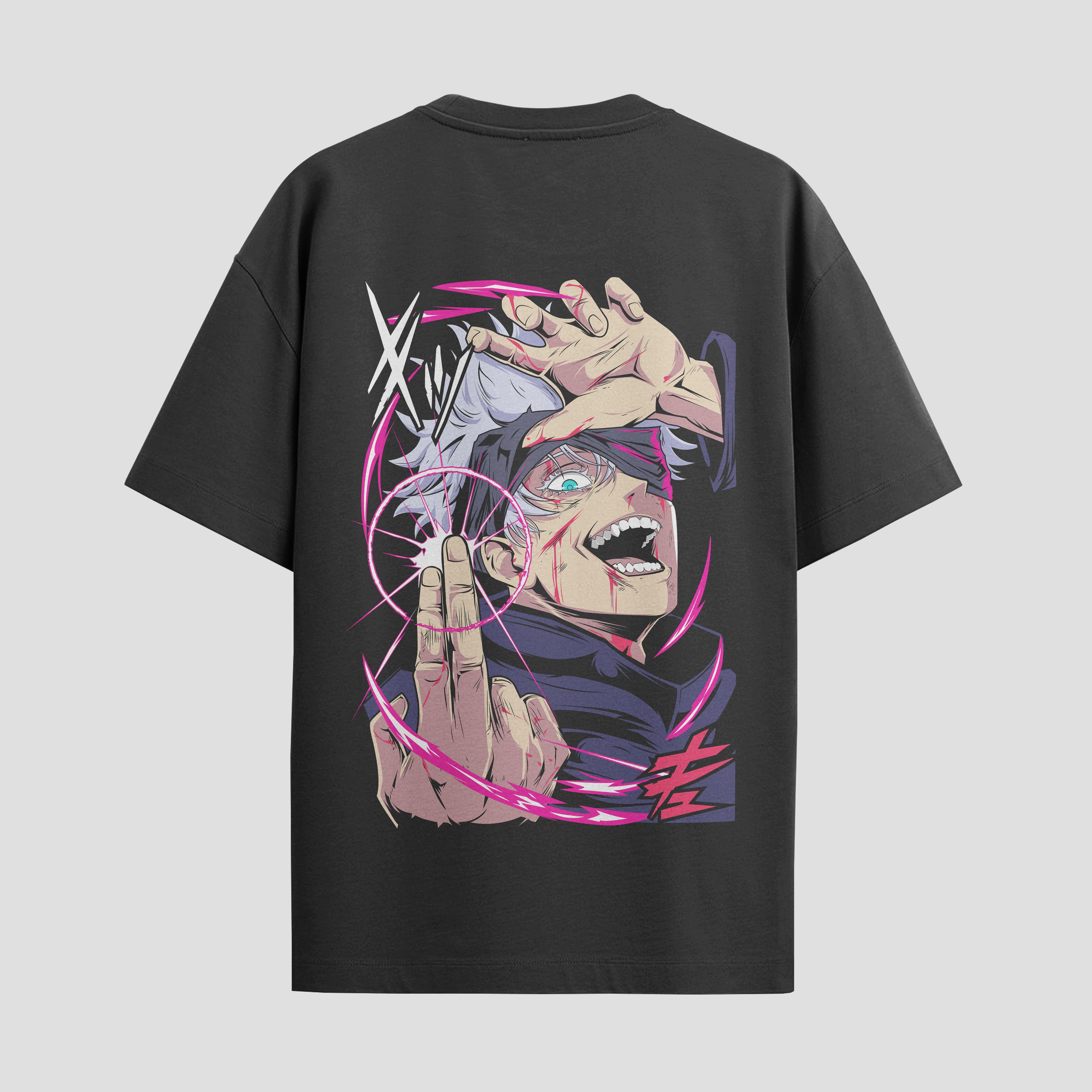 Playera urbana de anime y gaming ExtraLife MX, corte Standard Fit unisex ligero y transpirable en color Deep Black y Pure White, ropa de uso diario para gym y casual.