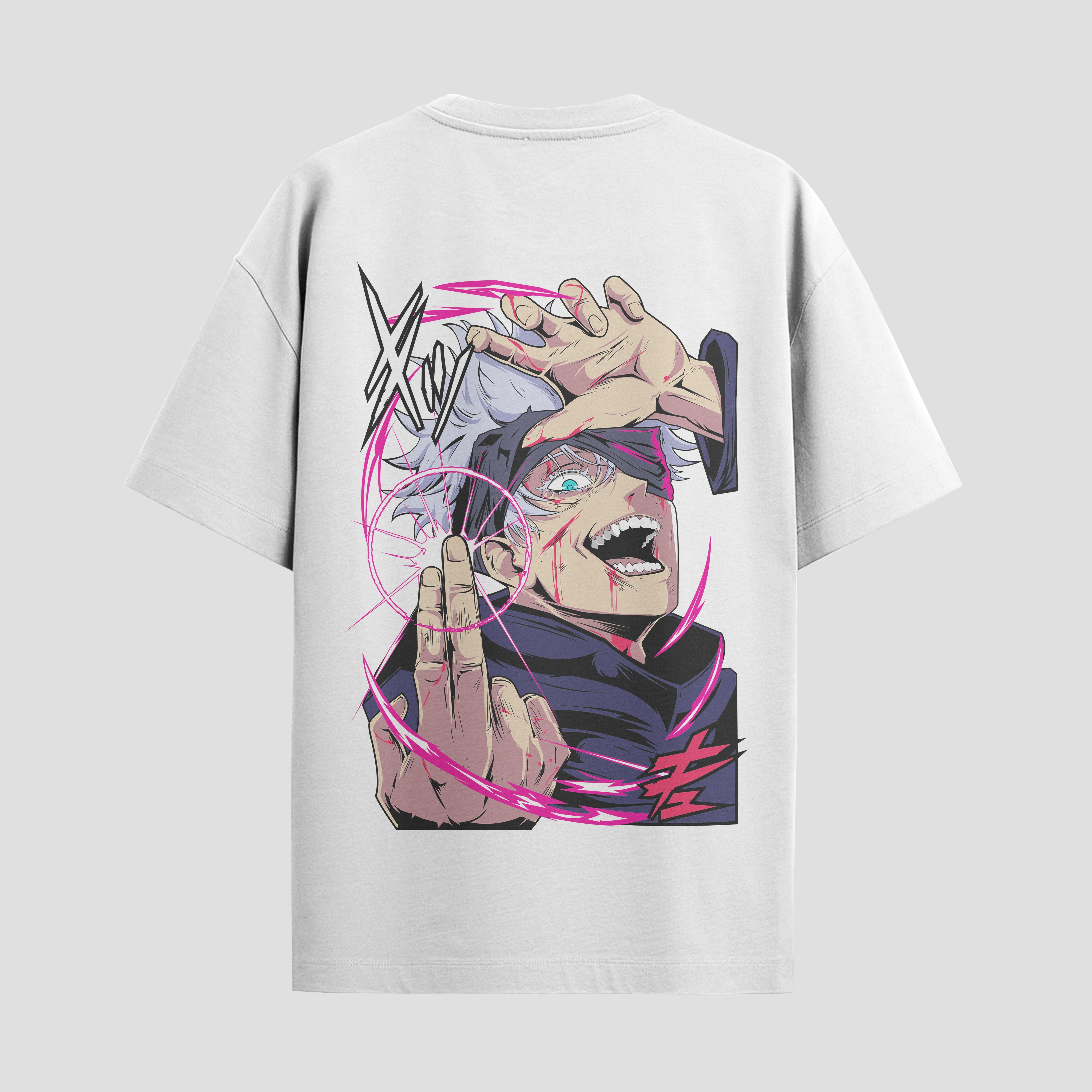 Playera urbana de anime y gaming ExtraLife MX, corte Standard Fit unisex ligero y transpirable en color Deep Black y Pure White, ropa de uso diario para gym y casual.
