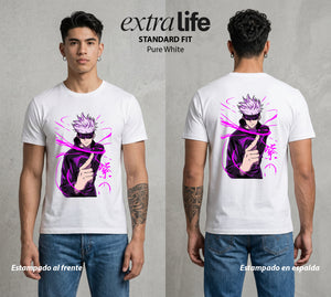 El Arte de las Maldiciones | Dominio del Infinito #01838 - Playera Standard Fit | Pure White - Foto en modelo