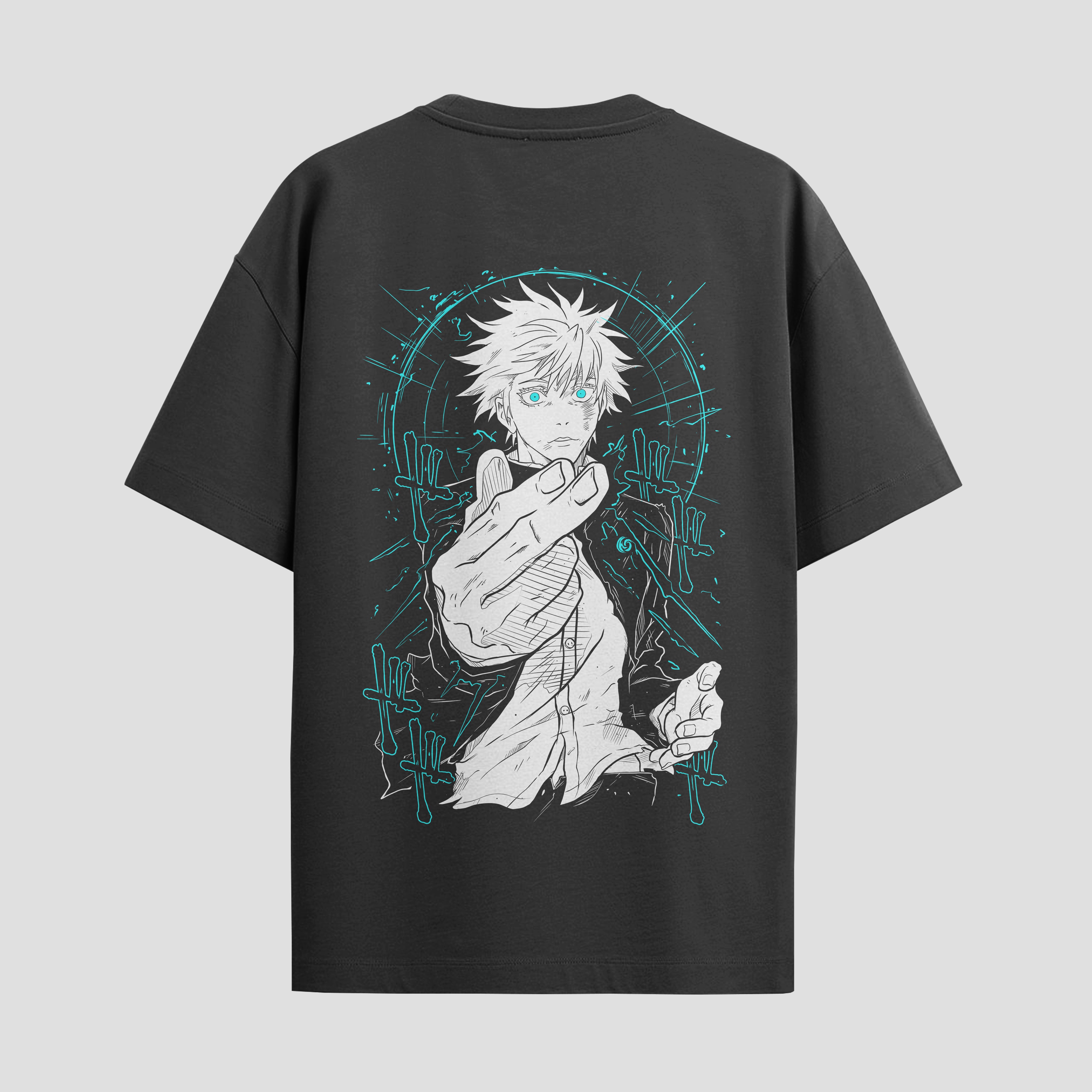 Playera urbana de anime y gaming ExtraLife MX, corte Standard Fit unisex ligero y transpirable en color Deep Black y Pure White, ropa de uso diario para gym y casual.