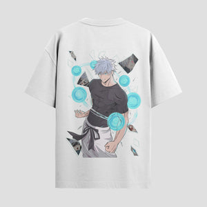 Playera urbana de anime y gaming ExtraLife MX, corte Standard Fit unisex ligero y transpirable en color Deep Black y Pure White, ropa de uso diario para gym y casual.