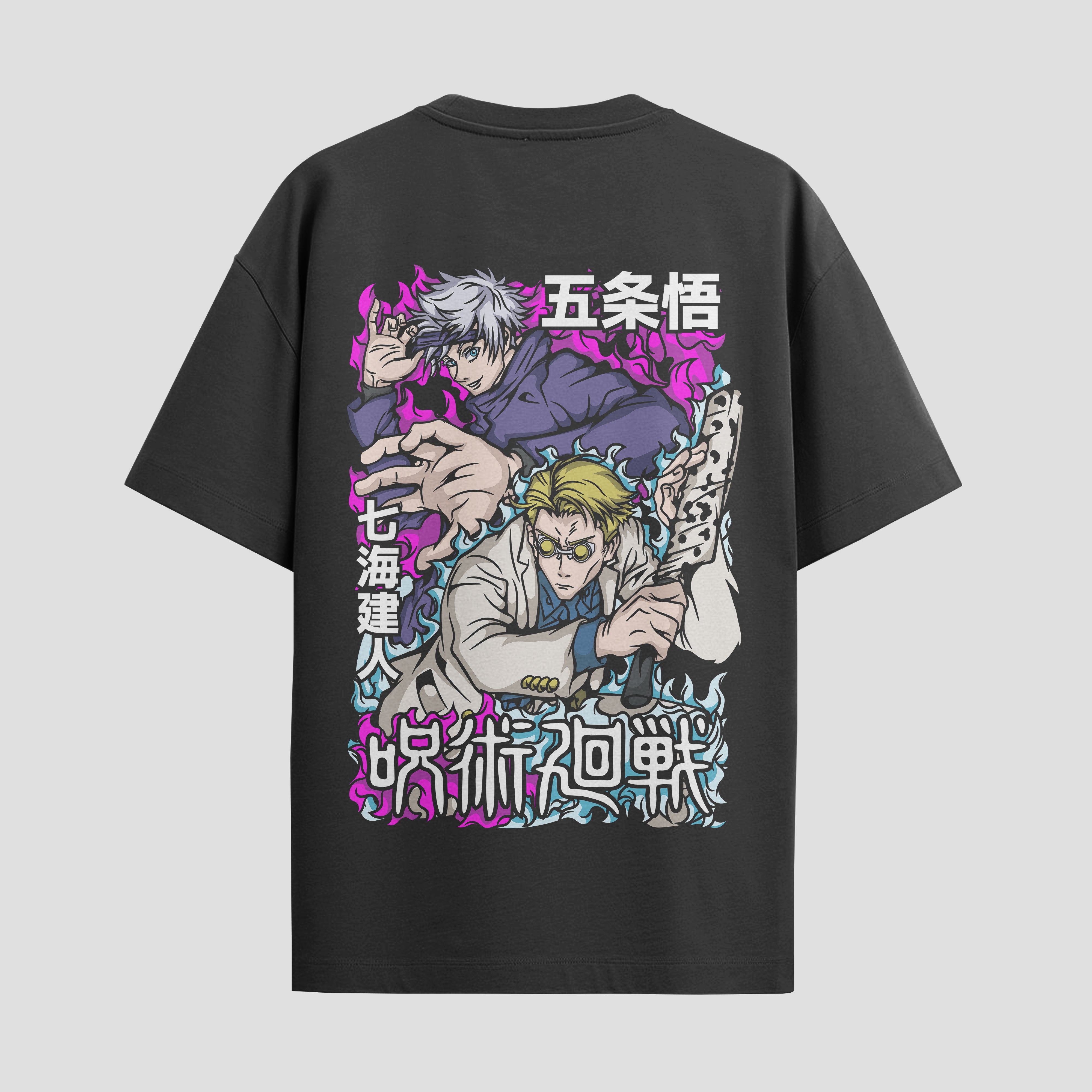 Playera urbana de anime y gaming ExtraLife MX, corte Standard Fit unisex ligero y transpirable en color Deep Black y Pure White, ropa de uso diario para gym y casual.